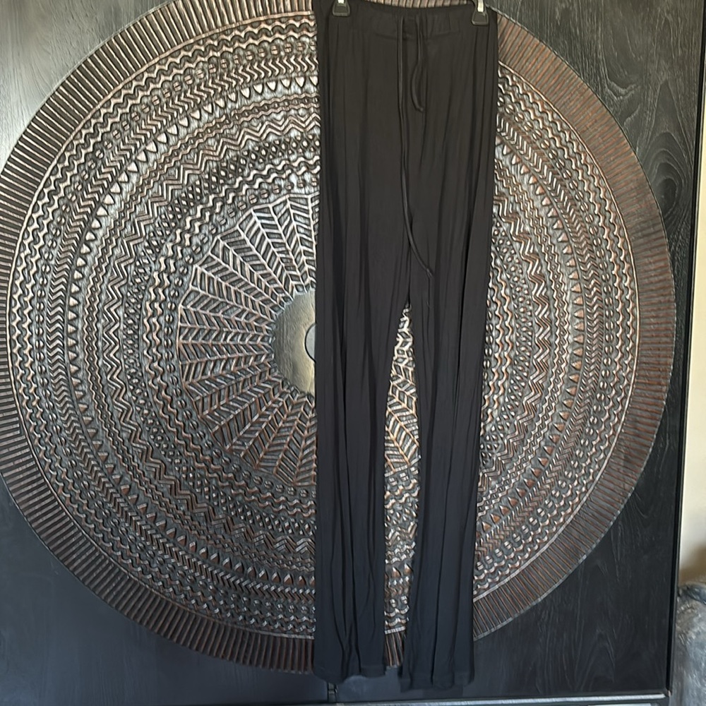 Skims black drawstring pajama pants small